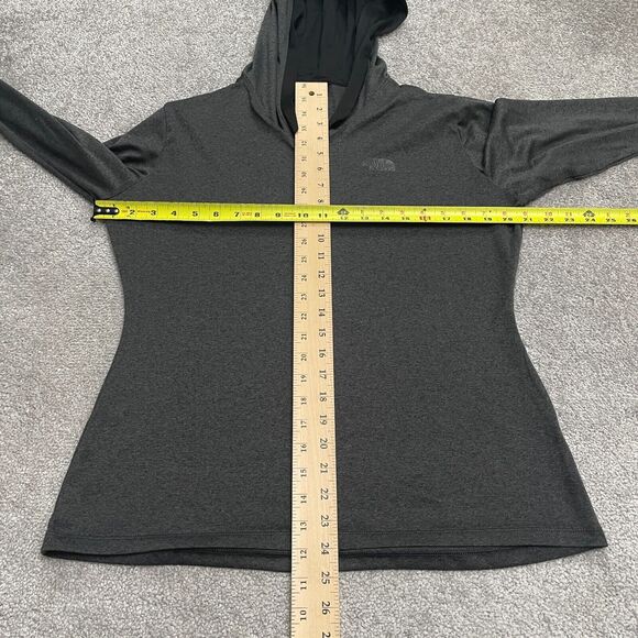 The North Face FlashDry Pullover Hoodie Sweatshirt Womens Large Dark Gray Active - Picture 6 of 10